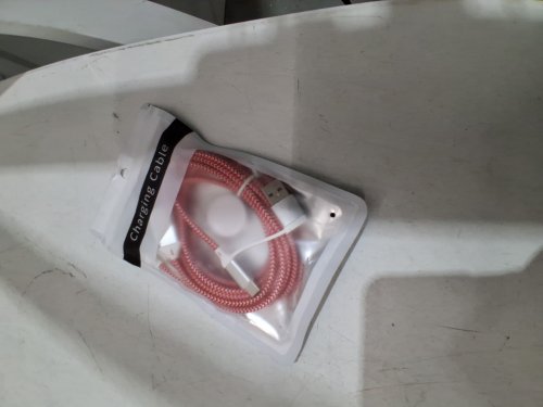 Homailida 4‑in‑2 Multi Fast Charger Cable – 1.8M USB‑A/USB‑C to iPhone/Type‑C/Micro USB & Apple Watch – Nylon Braided- 6ft - red/white (model: Red-01) image 2