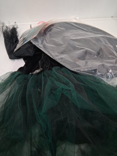 2PC GIRL'S GOODMARK LIGHT-UP WICKED WITCH COSTUME - MED (8-10) - BLACK/GREEN image 2