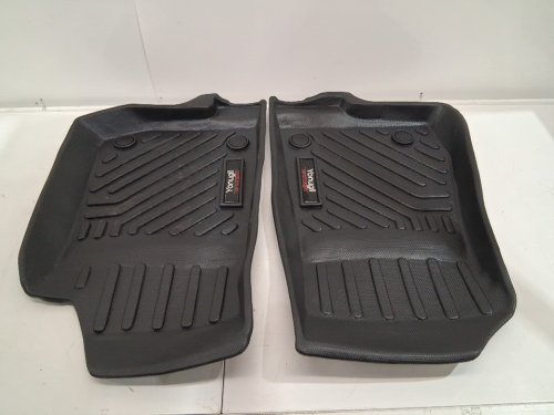 2PC YONUGLI Jeep Gladiator Floor Mats All Weather TPE Protection for 2018-2026 Jeep Wrangler JL - BLACK image 2