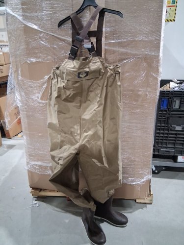 men's white river fly shop Three Forks Stocking-Foot Chest Waders - size 12 regular - light brown (style : 530833321) image 4