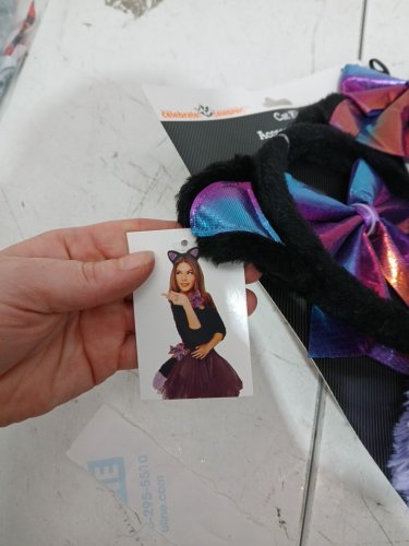 3PC women's Cat costume kit - osfm - black purple image 3