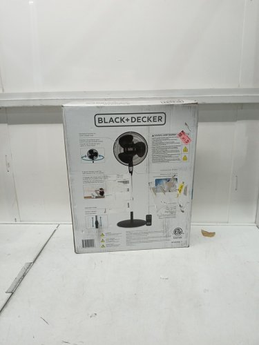 MAINSTAYS 3-SPEED Oscillating STANDING FAN - 16" - BLACK (MODEL: SF3-40E) image 2