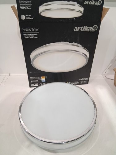 Artika Hemisphere Flush Mount Light with 5 SELECTABLE LIGHT COLOURS 2700K/3000K/3500K/4000K/5000K - 2500LM - 15" - CHROME (MODEL: 1806274/FM-HM5C-C1CR) image 3