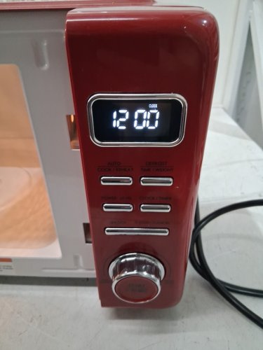 GALANZ RETRO STYLE COUNTERTOP MICROWAVE OVEN - 0.9CU.FT. - RED - (MODEL:GLCMKZ09RDR09) image 9