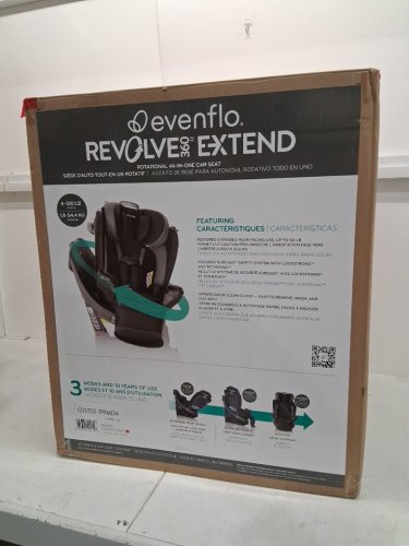 Evenflo Revolve360 Extend REVERE All-in-One Rotational Car Seat - 4-65lbs capacity - black/Grey (MODEL: cs360212464c) image 2
