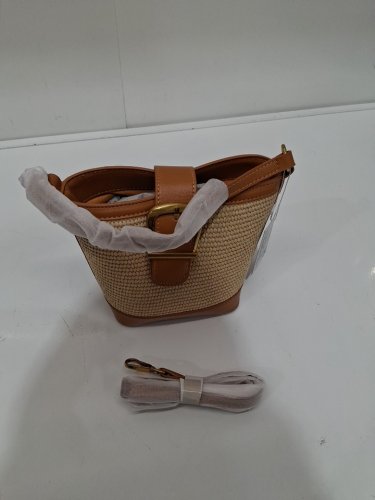 women's crossbody hand bucket bag - brown image 3