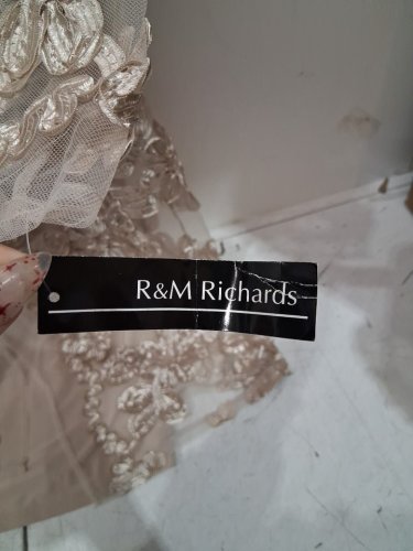 2PC women's r&m richards dress & jacket - size 12p - champagne (style : 1876P) image 5