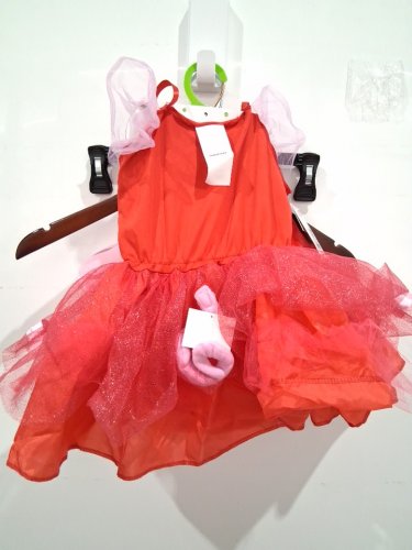 3PC GIRL'S DISGUISE PEPPA PIG TODDLER COSTUME - 2T - RED/PINK (STYLE: 120699M) image 3