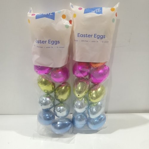 24pk Spritz Fillable Easter Eggs - assorted metallic colours image 2