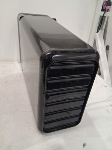 restaurantware clean by rw attachable slim trash bin - 22" x 12" - black image 4