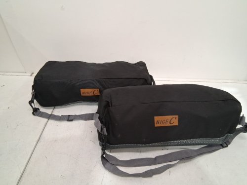 2PK NICEC PORTABLE HIGH BACK ULTRA LIGHT CAMPING CHAIR WITH HEAD REST AND CARRYING BAG - black image 3