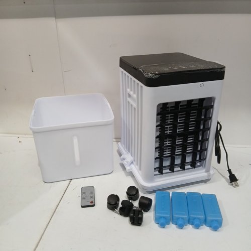 PORTABLE 3-SPEED EVAPORATIVE AIR COOLER WITH REMOTE CONTROL - 110V - 70W - WHITE/BLACK (MODEL: W11) image 3