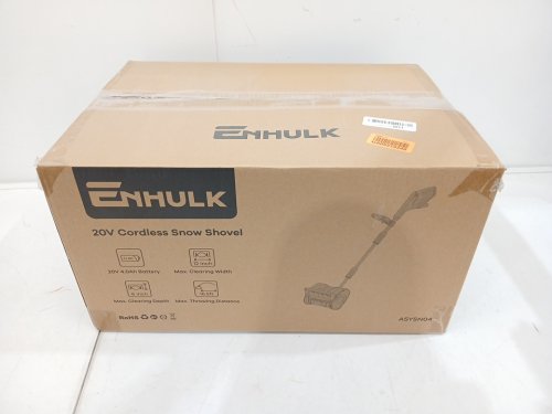 ENHULK BATTERY POWERED CORDLESS SNOW SHOVEL BLOWER WITH DIRECTIONAL PLATE & ADJUSTABLE FRONT HANDLE - 20V / 4AH - 12" PATH - BLUE (MODEL: ASYSN04) image 2