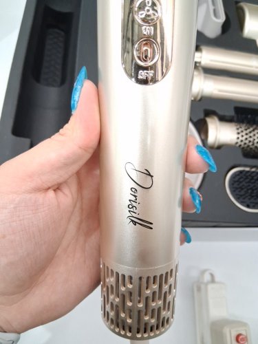 DORISILK 8-in-1 Hair Styler & Hair Dryer Brush Blow Dryer - 110,000 rpm - champagne gold (model: md-df107) image 6