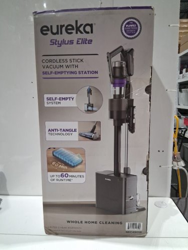Eureka Cordless Rechargeable 3-IN-1 Stick Vacuum Cleaner WITH CLEANING STATION & ANTI-TANGLE NOZZLE FOR ALL FLOORS - GREY/PURPLE (MODEL: NEC490SE) image 4