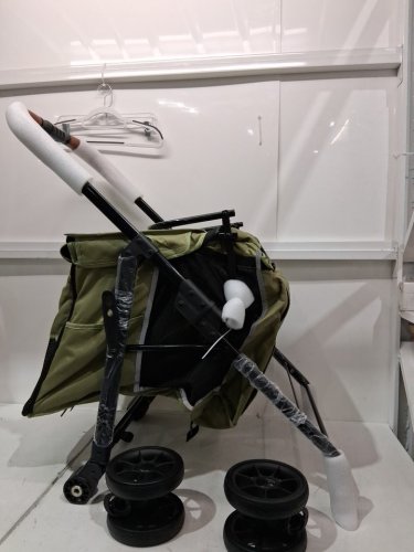 aopec   Folding Pet/dog Stroller with Dual Entry - 70LB max - green image 4
