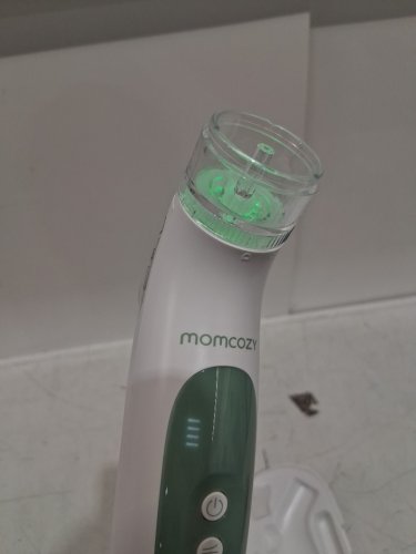 momcozy breezyclear spray & suction electric nasal aspirator - white/green image 4