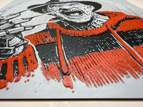 8"x8" 3D Printed - Freddy Krueger - A Nightmare on Elm Street -Textured Photo image 2