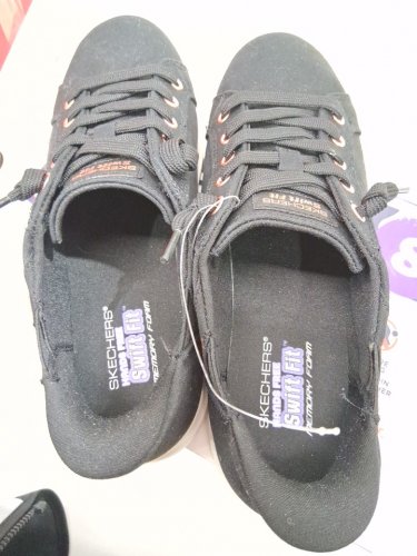 Women's Skechers Swift Fit Memory Foam Sneakers Shoes - Size 8 - Black/brass (style: 4888408 / 179228cs) image 4