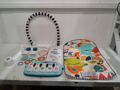 FISHER-PRICE 4-IN-1 BABY MUSICAL GLOW AND GROW KICK & PLAY PIANO GYM PLAYMAT - AGES 0+ MONTHS - MULTI-COLOUR (MODEL: HVX56) image 3
