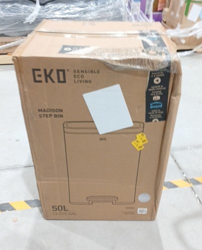 EKO Madison Brushed Stainless Step Trash/garbage Can/bin - 50L - STAINLESS STEEL (MODEL: EK9361MT-50L) image 2