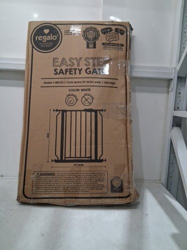 REGALO EASY STEP SAFETY GATE - 29"- 38.5" - WHITE (MODEL: 1160-DS) image 2