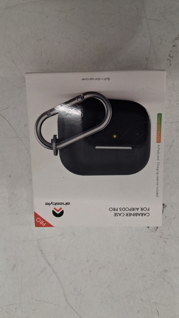 Ahastyle Silicone Carabiner Case for Airpods Pro - Black image 2