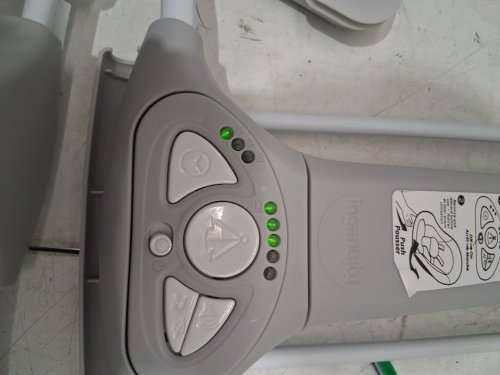ingenuity convert me 2-in-1 compact portable automatic baby swing & infant seat with nature sounds - 0 to 9 months, 6lbs to 20lbs - swell (model: 12579/3407) image 7