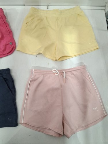4 GIRL'S SHORTS - MEDIUM (7/8) - PINK/BLUE/YELLOW image 4