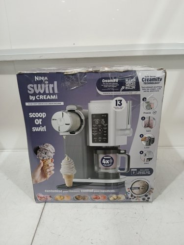 Ninja Creami Swirl 13-in-1 soft serve Ice Cream and Frozen Treat machine - black/grey/silver (model: NC701C) image 2