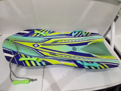 sno storm vipernex foam snow sled with tow rope- 50"- green/blue (model: 2000509) image 2