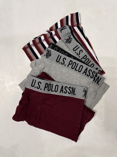 3PK MEN'S U.S. ASSN POLO BOXER BRIEFS - EXTRA LARGE - RED/GREY image 2