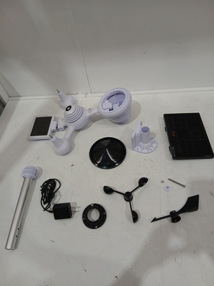 7-in-1 vevor wifi INDOOR/OUTDOOR METEOROLOGICAL STATION with Solar Sensor Alarm Alerts - lavender (model:  yt60234) image 6