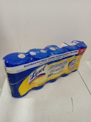 5pk lysol advanced disinfecting wipes - 550 wipes total - citrus scent (model: 1708072) image 2