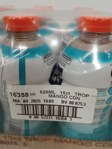 15PK *EXPIRED* GATORADE FIT SPORTS DRINK - 828ml - Tropical Mango image 3