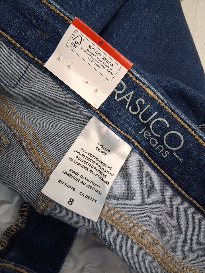 women's parasuco mid rise skinny jeans with tummy control - size 8 - blue (style: 1804122) image 4