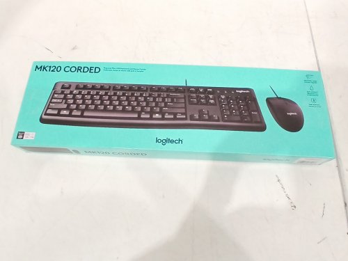 2pc Logitech MK120 Wired Desktop KEYBOARD AND MOUSE Combo - BLACK image 2