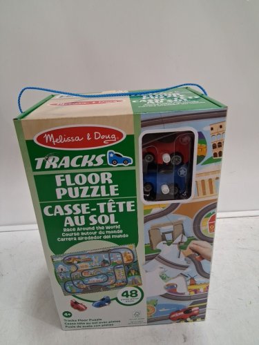 48PC melissa and doug TRACKS floor puzzle - RACE AROUND THE WORLD (MODEL: 1976489) image 2