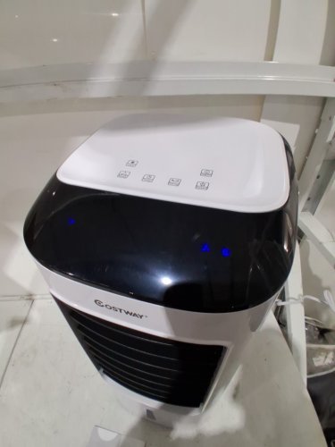 COSTWAY 3-SPEED PORTABLE EVAPORATIVE COOLING FAN WITH REMOTE AND ICE PACKS - 29" - WHITE (MODEL: EP23995/FL-1801R)) image 6