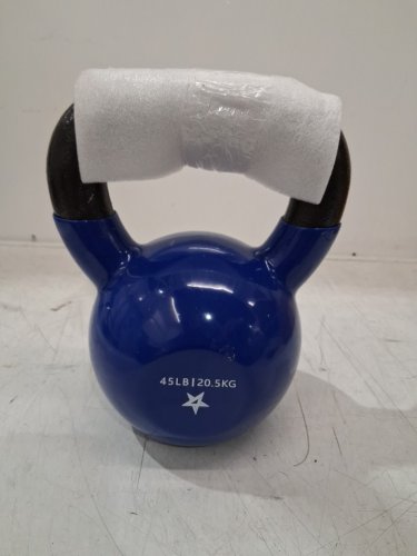 Yes4All Vinyl Coated Kettlebell Weight - 45LBS - BLUE (MODEL: Kgws) image 3