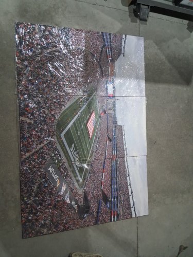 3 panel  New York Gillehe Football Stadium Posters Picture Wall Art  - 19.8" x 39.4" each panel - multicolor image 3