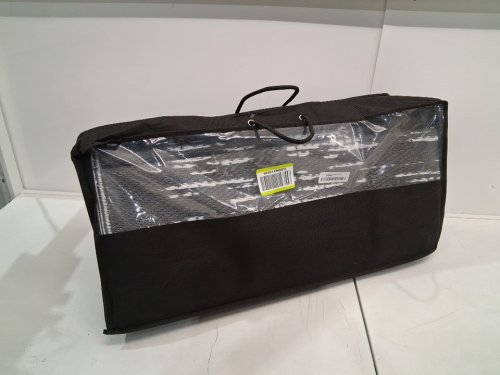 reversible outdoor rv rug with carrying case - 9FTx12FT - grey/white image 4