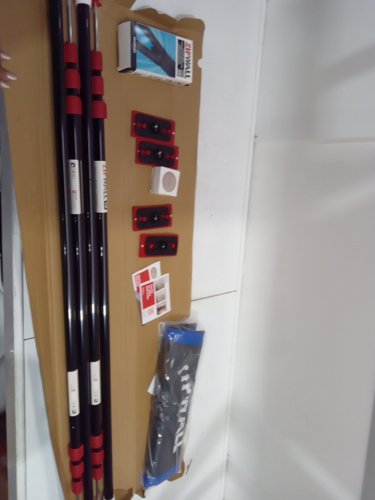 2pk ZipWall Barrier System Kit Steel Spring Loaded Poles for dust protection - 10ft - black/red image 3