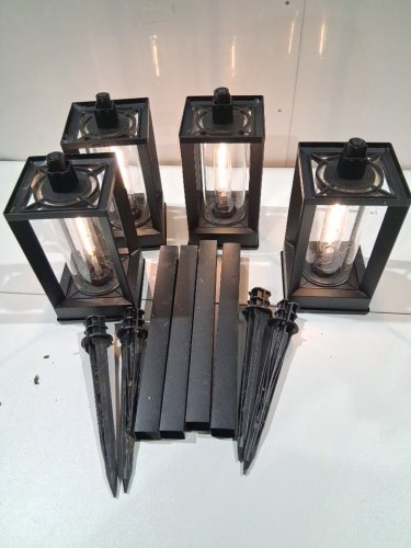 4PK naturally solar vintage style Led pathway light - 25lm - black (model: 1937955) image 5