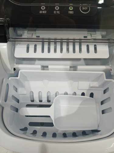 EUHOMY Countertop Ice Maker Machine with Handle, Basket and Scoop - MAKES 26LB/Day - BLACK (MODEL: im-06d/IM001-Bbl-CAEH) image 5