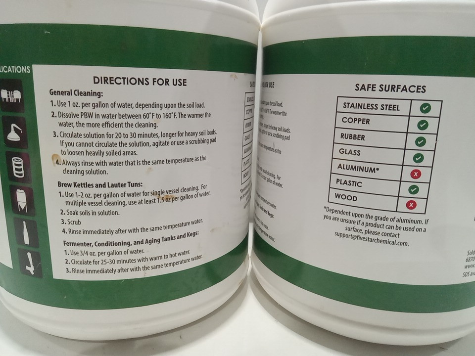 2 Five Star PBW All-purpose Alkaline Based Cleaner - 4lbs image 3