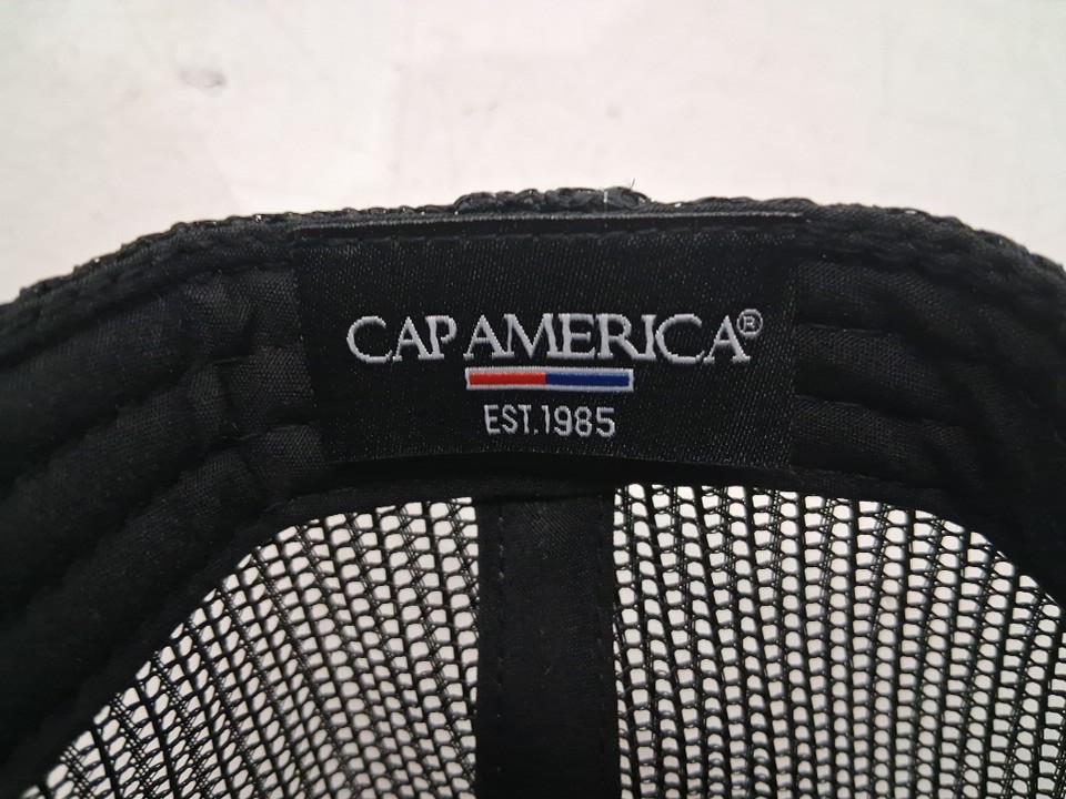 Unisex CapAmerica Motorola Poly Cotten Cap with Mesh Back - OSFM - Grey/Black (Style:MOT25085) image 3