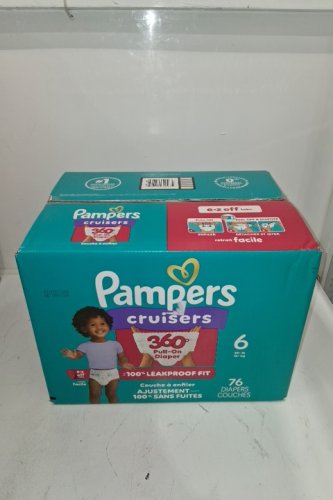 76PK PAMPERS CRUISERS 360° 100% LEAKPROOF GAP-FREE FIT DIAPERS - SIZE 6 image 3