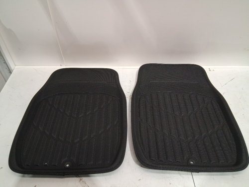 2pc vehicle floor mats - 19" x 26" - black image 4