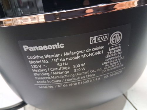 Panasonic All-in-One Hot AND Cold Blender WITH Quiet Operation, Easy Auto Clean, Multi-functional- BLACK (MODEL: MXHG4401) image 14